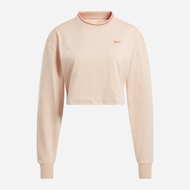 Світшот жіночий Reebok Team Ls Crop 100205796 S Бежевий (1200143848920) - зображення 1