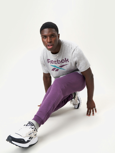 Спортивні штани утеплені чоловічі Reebok Identity Small Logo Fleece Jogger 100206013 XL Сливові (1200143859636) - зображення 4