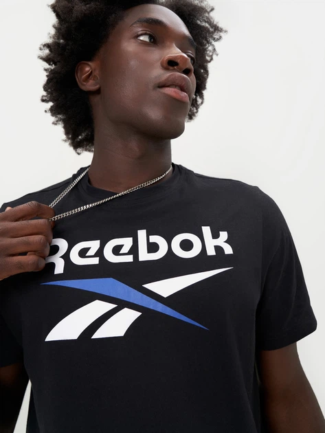 Футболка бавовняна чоловіча Reebok Identity Big Logo Tee 100206029 2XL Чорна (1200143952801) - зображення 3