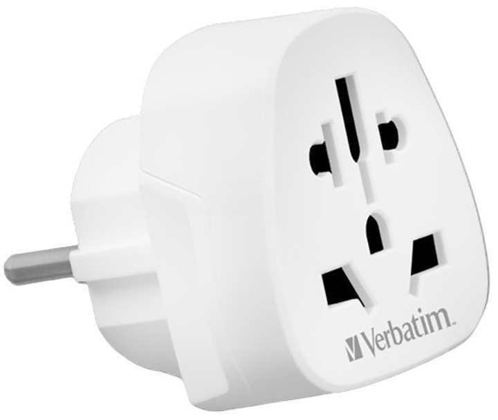 Adapter podróżny Verbatim World-to-Europe WTEU-02 Biały (023942495499) - obraz 1