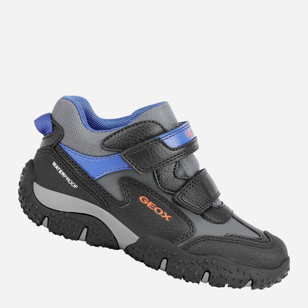 Buty sportowe chłopięce na rzepy Geox J162YA050BU-C0245 32 Czarny/Szary (8050036182722) - obraz 3