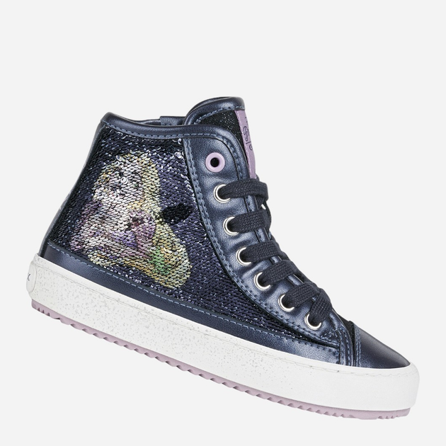 Sneakersy dziecięce dla dziewczynki wysokie Geox J164GD0K9NF-C4002 30 Granatowe (8050036287212) - obraz 3