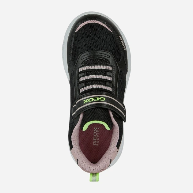 Sneakersy dziecięce dla dziewczynki Geox J26FWA0BC14-C0724 30 Czarny/Pudrowy (8050036702050) - obraz 4