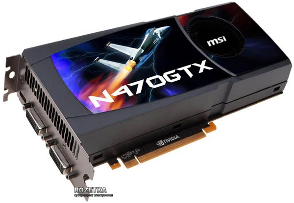 Видеокарта MSI PCI-Ex GeForce GTX 470 1280 MB GDDR5 (320bit) (607