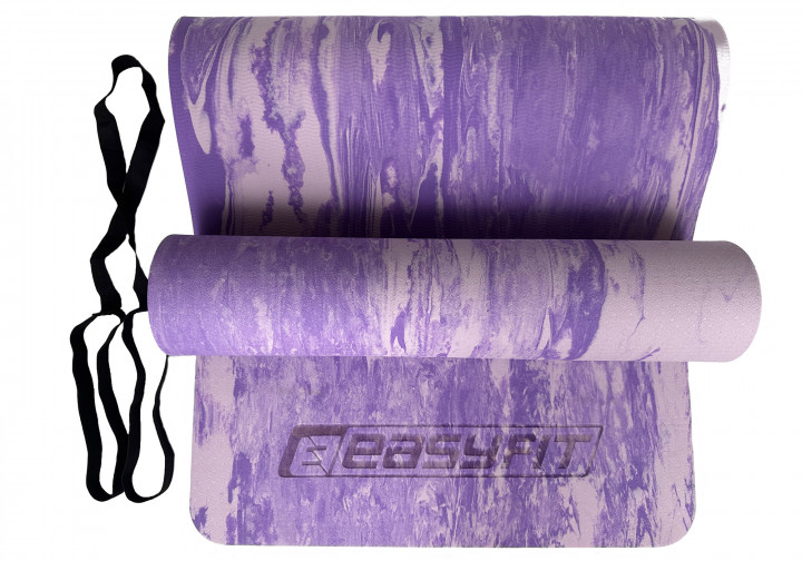 Коврик для йоги и фитнеса EasyFit s-EVA Mat 8 мм Фиолетовый - изображение 3