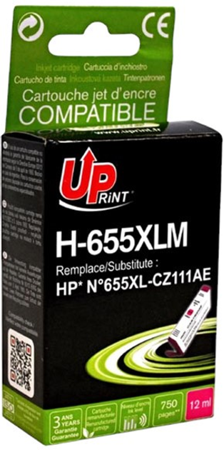 Картридж UPrint CZ111AE для HP 12 мл Magenta (H-655XLM) - зображення 1