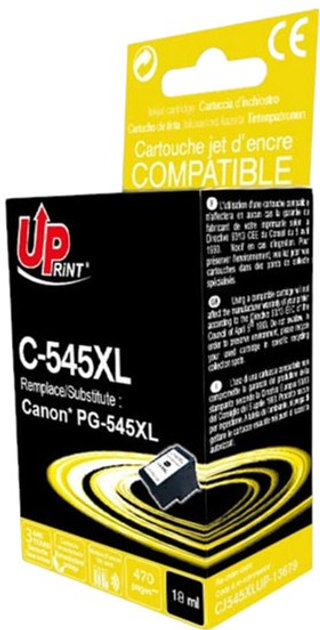 Картридж UPrint PG-545XL для Canon 18 мл Black (C-545XL) - зображення 1