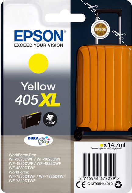 Tusz do drukarek Epson 405 XL 14.7 ml Yellow (C13T05H44010) - obraz 1