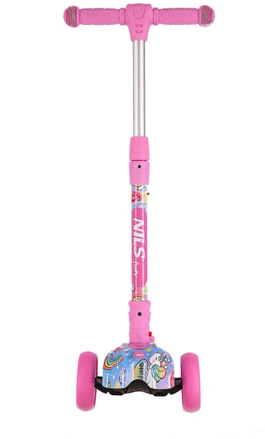 Самокат дитячий Nils Fun HLB15 Рожевий (5907695540758) - зображення 7