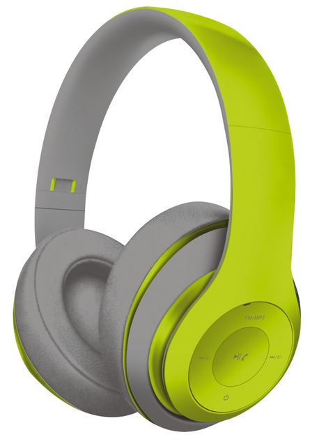 Słuchawki bezprzewodowe Freestyle Headset FH0916 Green Grey (FH0916GG) - obraz 1