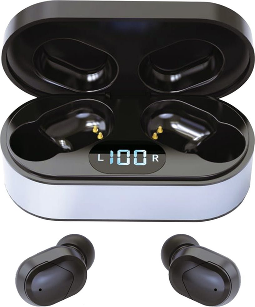 Навушники бездротові Platinet Sports Earphones TWS Black (PM1050B) - зображення 1