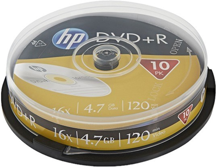 Płyta optyczna HP DVD-R 4.7 Gb 16X 10 szt (4710212130582) - obraz 1