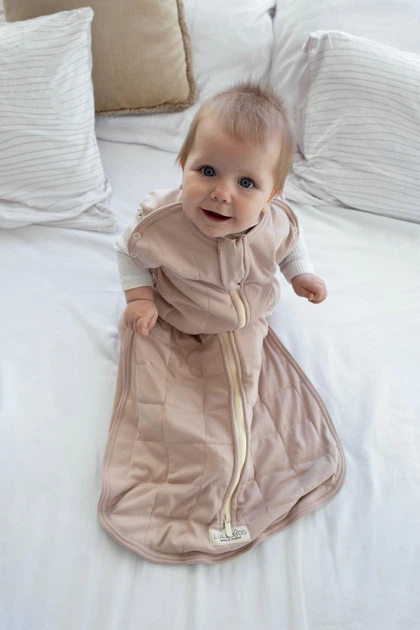 Детский утяжеленный спальный мешок LULLABOO L 104 см 12-24 месяца Бежевый - Фото 1 Детский утяжеленный спальный мешок LULLABOO L 104 см 12-24 месяца Бежевый - изображение 1