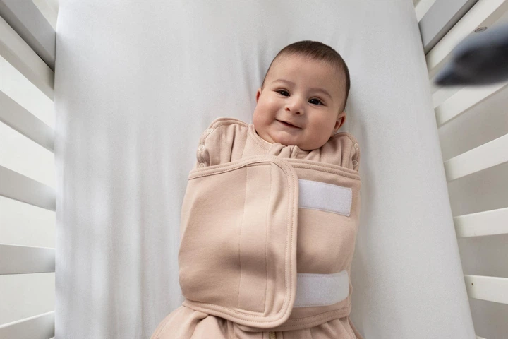 Дитячий обважений спальник LULLABOO S 80 см 3-12 місяців Молочний - зображення 4