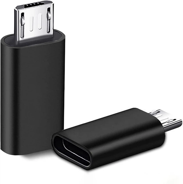 Адаптер перехідник Type-C - Micro USB Black - изображение 5