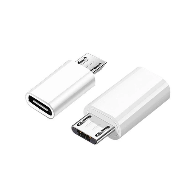 Адаптер перехідник Type-C - Micro USB White - изображение 2