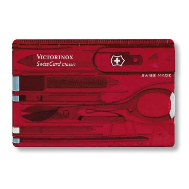 Нож Victorinox SwissCard Transparent Red Blister (0.7100.TB1) - изображение 2