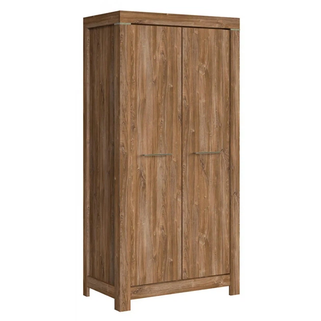 Шкаф двухдверный платяной Герман BRW (Black Red White) SZF2D/20/10 Дуб стирлинг 98х56х201 см - изображение 3