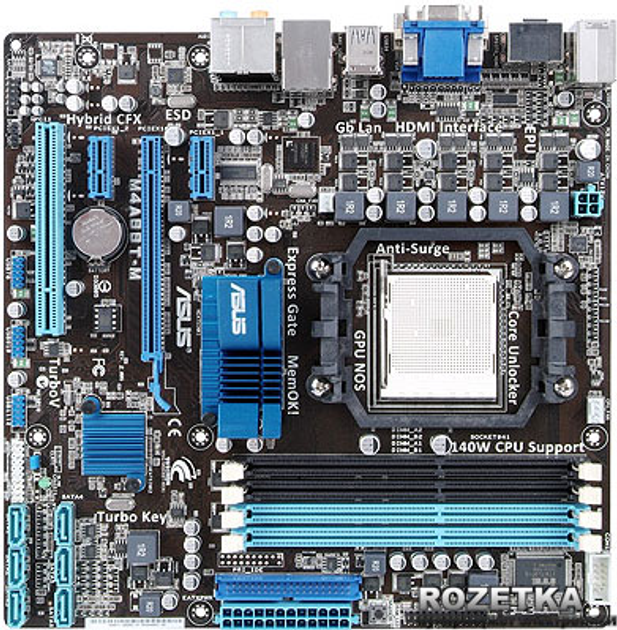 Материнская плата Asus M4A88T-M (sAM3, AMD 880G, 1 x PCIe 2.0 x16 ...