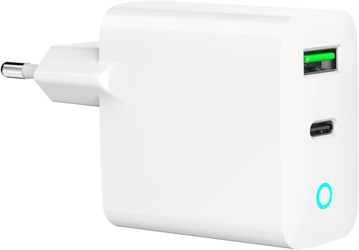 Сетевое зарядное устройство Gembird PD 20W USB-А + Type-C (TA-UC-PDQC20L-W-01) - Фото 5 Сетевое зарядное устройство Gembird PD 20W USB-А + Type-C (TA-UC-PDQC20L-W-01) - изображение 5