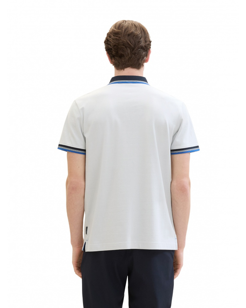 Поло Tom Tailor POLO WITH DETAILED COLLAR M Білий 1040822ХХ27054 - зображення 2