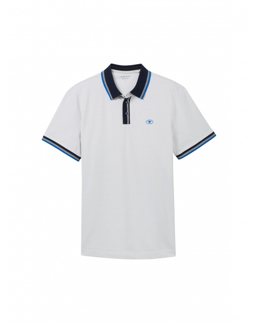 Поло Tom Tailor POLO WITH DETAILED COLLAR M Білий 1040822ХХ27054 - зображення 5