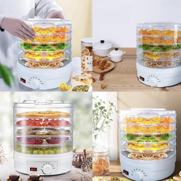 Сушилка для фруктов и овощей дегидратор Styleberg сушарка Food Dehidrator 1465 сушка Білий - изображение 3