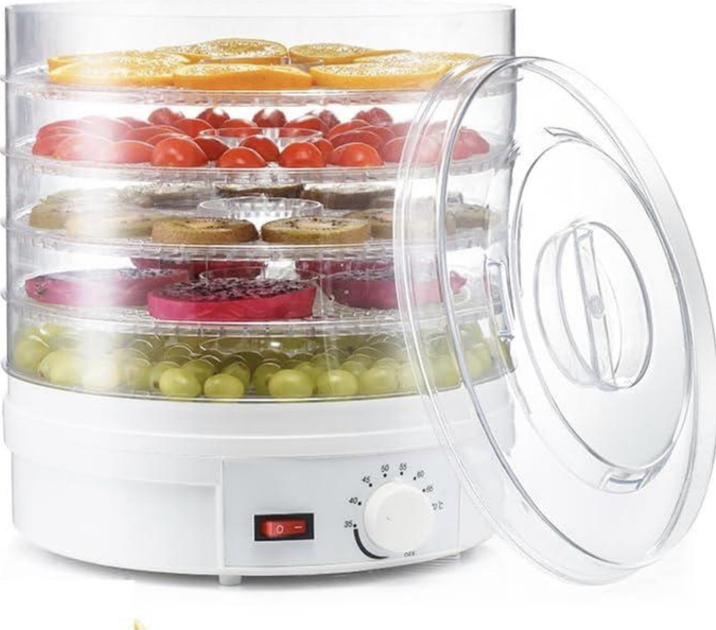 Сушилка для фруктов и овощей дегидратор Styleberg сушарка Food Dehidrator 1465 сушка Білий - изображение 5