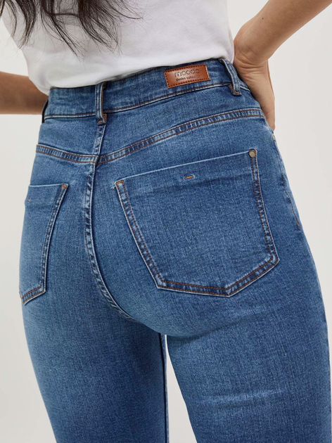 Jeansy skinny damskie z wysokim stanem Moodo L-JE-4002 S Niebieskie (5904152396675) - obraz 3