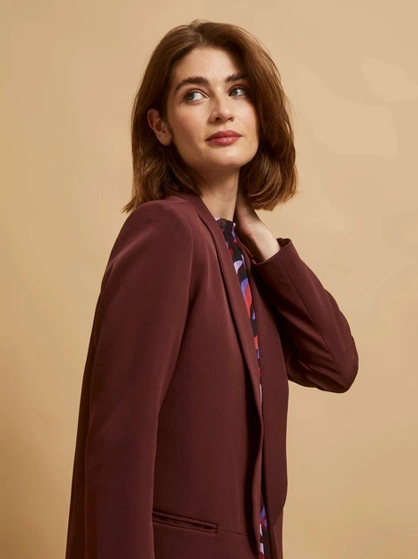 Marynarka damska Moodo Z-MR-4207 XS Brązowa (5904152411439) - obraz 5