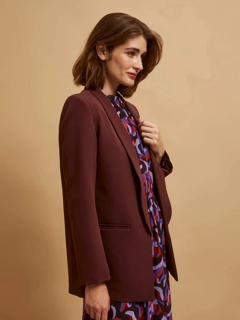 Marynarka damska Moodo Z-MR-4207 XS Brązowa (5904152411439) - obraz 6