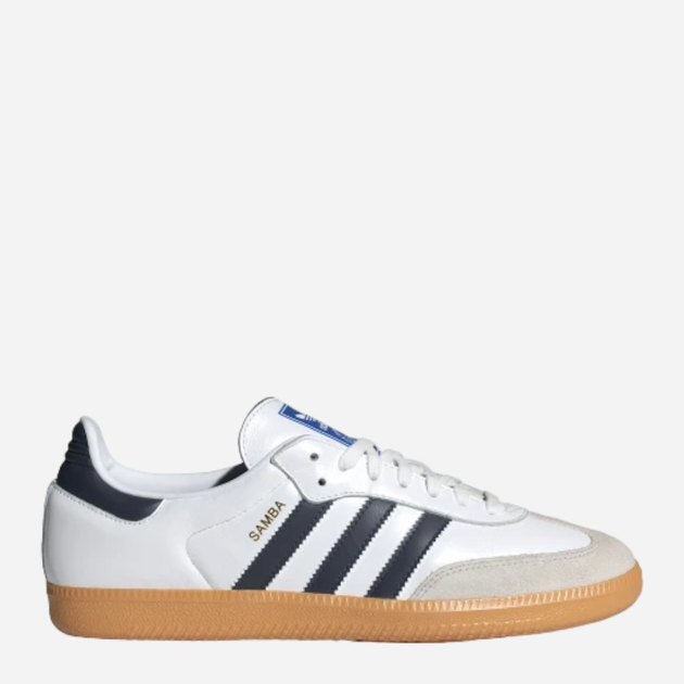 Чоловічі кеди низькі adidas Originals Samba OG IF3814 44.5 (10UK) Білий/Темно-синій (4066759170988) - зображення 1