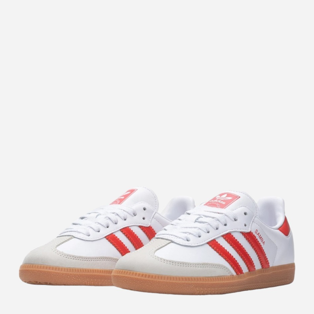 Tenisówki damskie do kostki adidas Originals Samba OG W IF6513 40 (6.5UK) Biały/Czerwony (4066765920966) - obraz 2