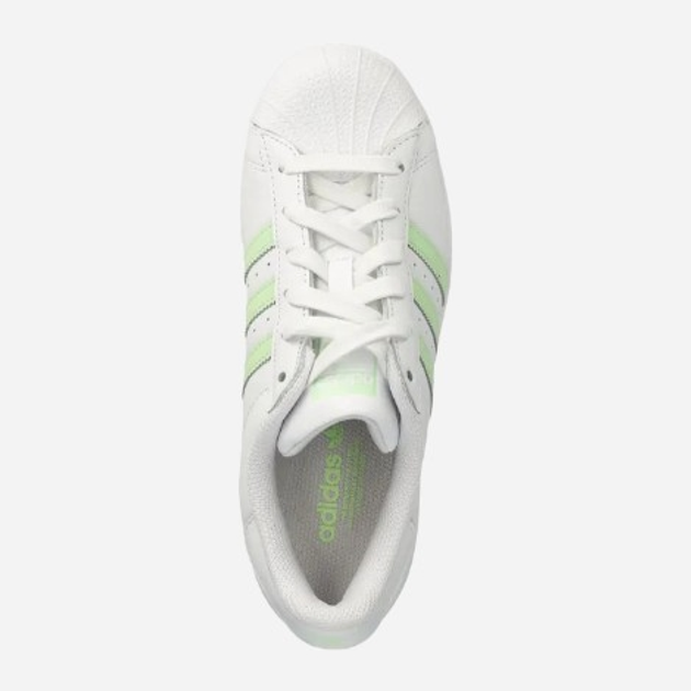 Sneakersy damskie do kostki adidas Originals Superstar W IE3005 41.5 (7.5UK) Biały/Seledynowy (4066765905550) - obraz 4