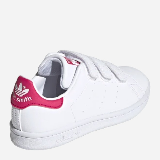 Sneakersy dla dziewczynki na rzepy adidas Originals Stan Smith CF C FX7540 35 (2.5UK) Białe (4064037696373) - obraz 4