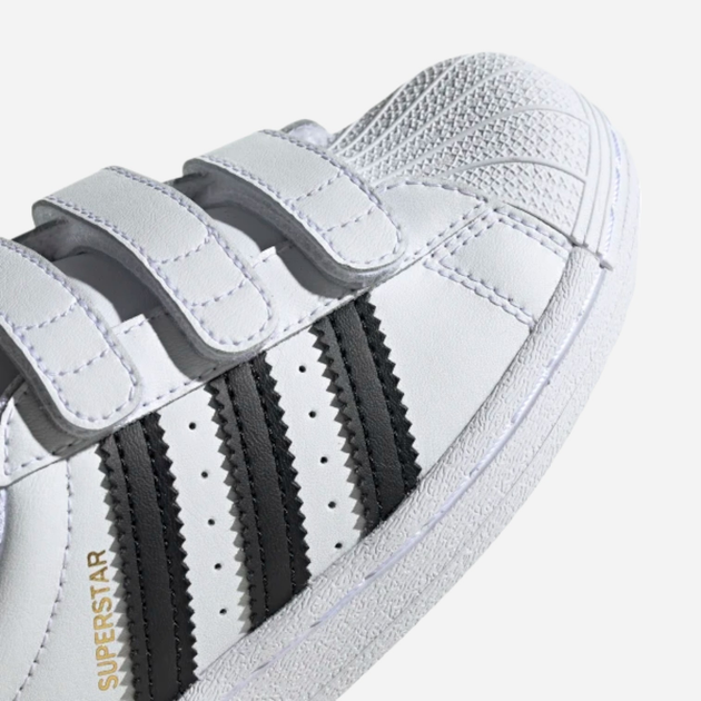 Sneakersy chłopięce na rzepy adidas Originals Superstar CF C EF4838 33 (1UK) Białe (4062053339649) - obraz 8