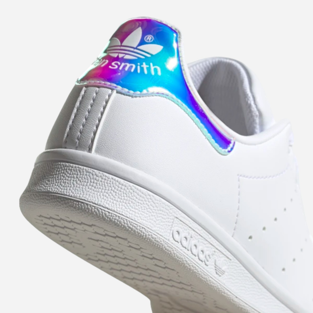 Sneakersy dziecięce dla dziewczynki adidas Originals Stan Smith J FX7521 37 (4.5UK) Białe z niebieskim kameleonem (4064037252821) - obraz 7