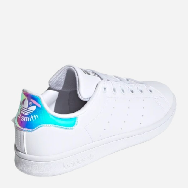 Sneakersy dziecięce dla dziewczynki adidas Originals Stan Smith J FX7521 38 (5UK) Białe z niebieskim kameleonem (4064037252807) - obraz 4