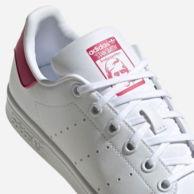 Підліткові кеди для дівчинки adidas Originals Stan Smith J FX7522 38 (5UK) Білі з червоним (4064037252760) - зображення 7