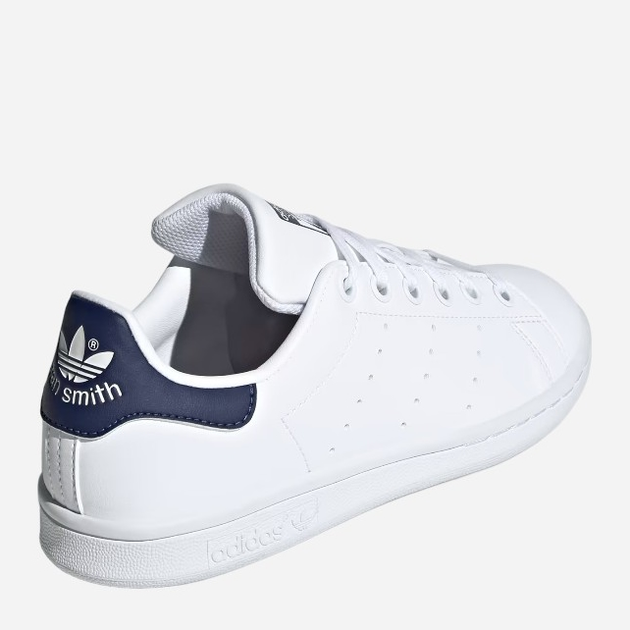 Sneakersy dziecięce dla dziewczynki adidas Originals Stan Smith J H68621 36 (3.5UK) Białe z granatowym (4064043561269) - obraz 4