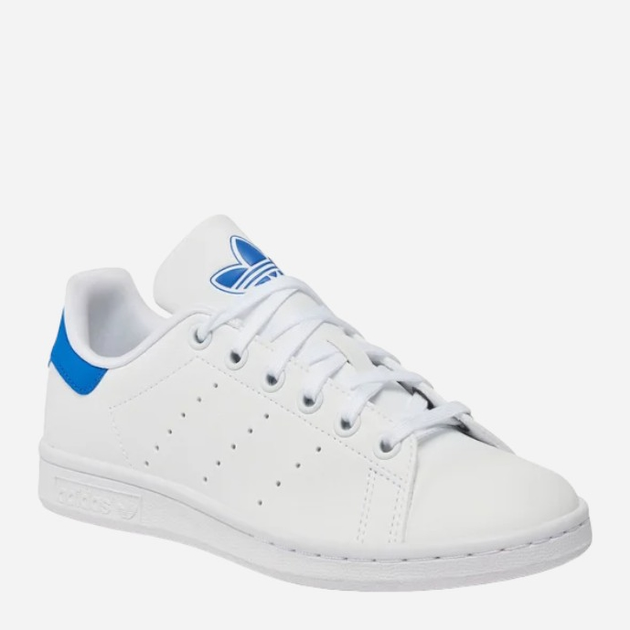 Sneakersy dziecięce dla dziewczynki adidas Originals Stan Smith J IE8110 38 (5UK) Białe z niebieskim (4066765292322) - obraz 3