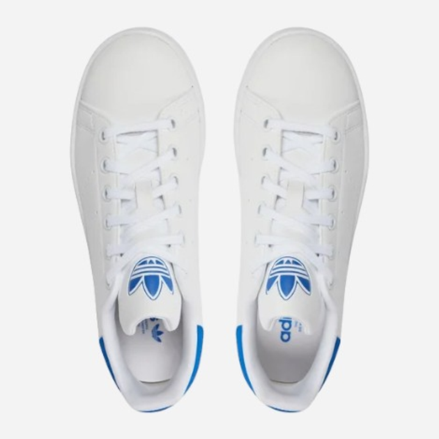 Sneakersy dziecięce dla dziewczynki adidas Originals Stan Smith J IE8110 38 (5UK) Białe z niebieskim (4066765292322) - obraz 4