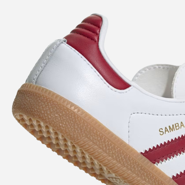 Дитячі кеди для хлопчика adidas Originals Samba OG C IE1333 29 (11.5KUK) Білі з червоним (4067892671097) - зображення 8