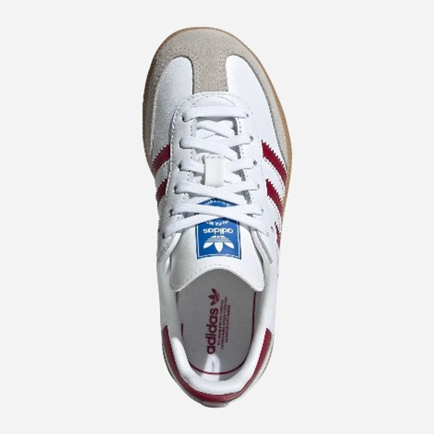 Дитячі кеди для хлопчика adidas Originals Samba OG C IE1333 32 (13.5KUK) Білі з червоним (4067892674753) - зображення 5
