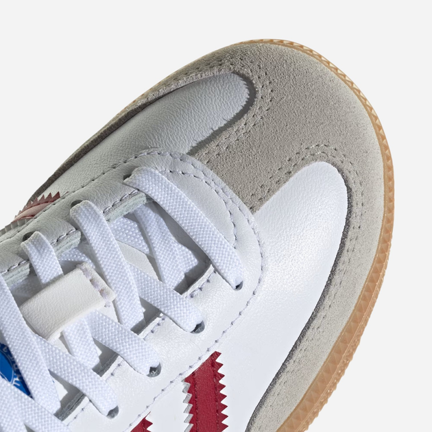 Дитячі кеди для хлопчика adidas Originals Samba OG C IE1333 32 (13.5KUK) Білі з червоним (4067892674753) - зображення 7