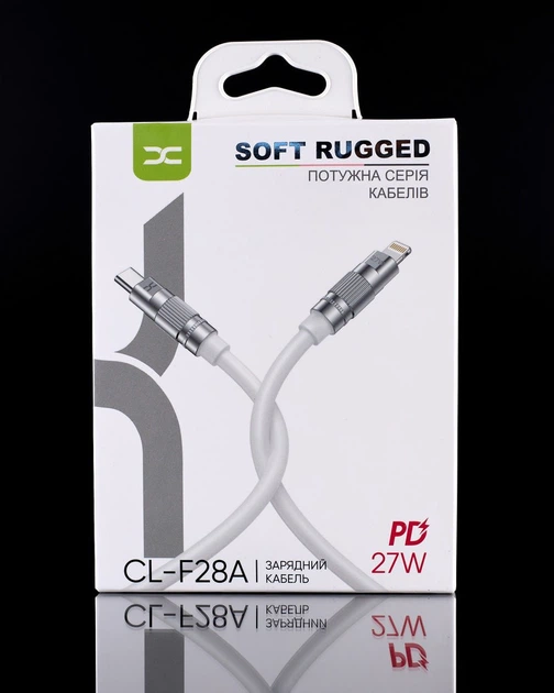 Интерфейсный кабель DC CL-F28A PD 27W TypeC - Lightning 1,2 m White (36977) - изображение 5