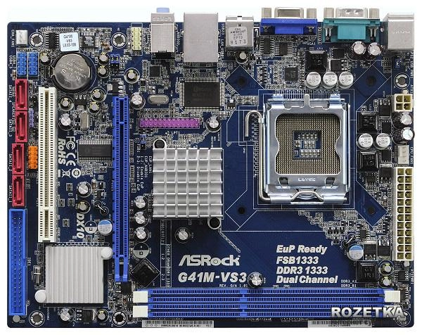 Материнская Плата ASRock G41M-VS3 (S775, G41, Intel GMA X4500.
