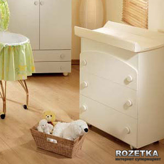 Детский комод с пеленальным столиком Baby In слоновая кость (91.91/V6 ...