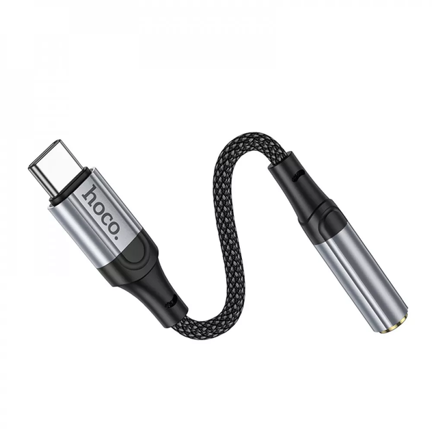 Переходник Hoco LS36 Адаптер удлинительный кабель USB C на 3.5 мм (12см) - изображение 3