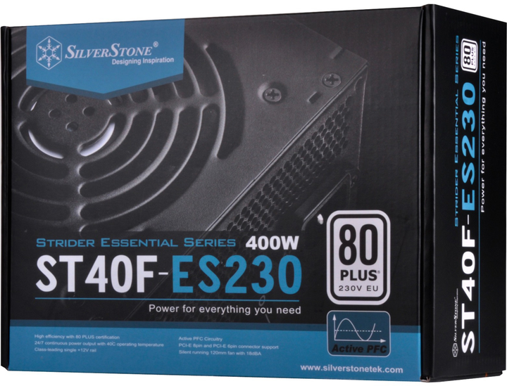 Zasilacz SilverStone Strider Essential 400W Black (SST-ST40F-ES230) - obraz 8